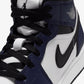 JORDAN | AIR JORDAN 1 MID { WHITE/TECH GREY-COLLEGE NAVY-WHITE