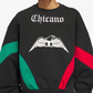 ADIDAS ORIGINALS | x WILLY CHAVARRIA FLEECE CREWNECK { BLACK/RED/GREEN