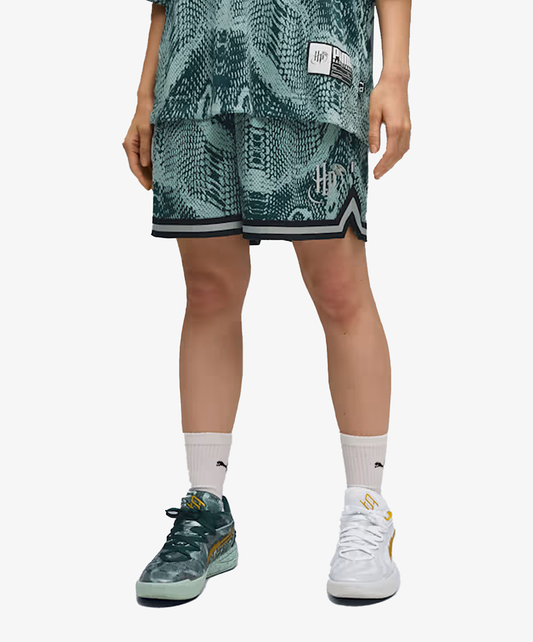 PUMA | HOOPS x HARRY POTTER SHORTS { GREEN TERRAIN-AOP