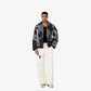 F A R A K | HANDMADE JACQUARD JACKET { BLACK
