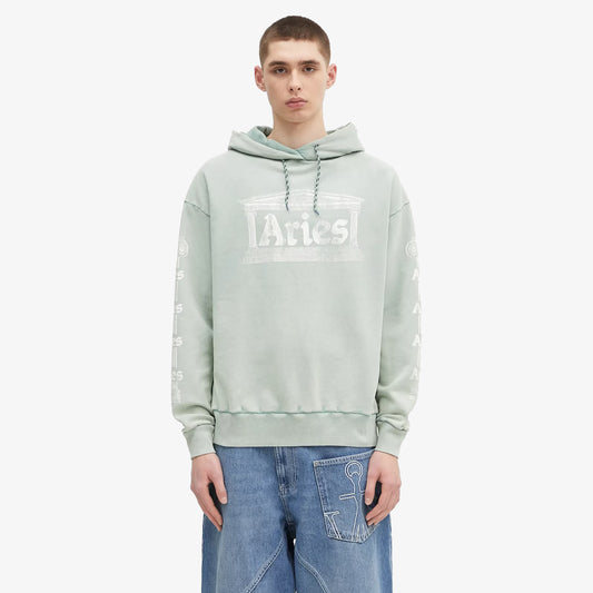 Aries | AGED ANCIENT COLUMN HOODIE { GREEN