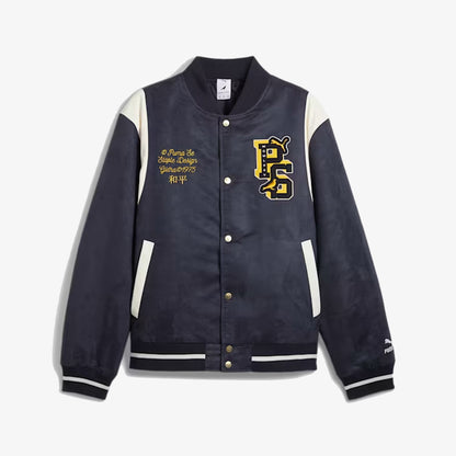 Puma | PUMA x STAPLE VARSITY JACKET  { NEW NAVY