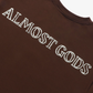ALMOST GODS | ALPHA CROSS CHAIN LINK RELAXED TEE { BROWN