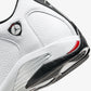 JORDAN | AIR JORDAN 14 RETRO "BLACK TOE" { WHITE/VARSITY RED-BLACK-METALLIC SILVER