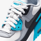 Nike | AIR MAX 90 LTR { PLATINUM TINT/IRON GREY-BLUE LIGHTNING