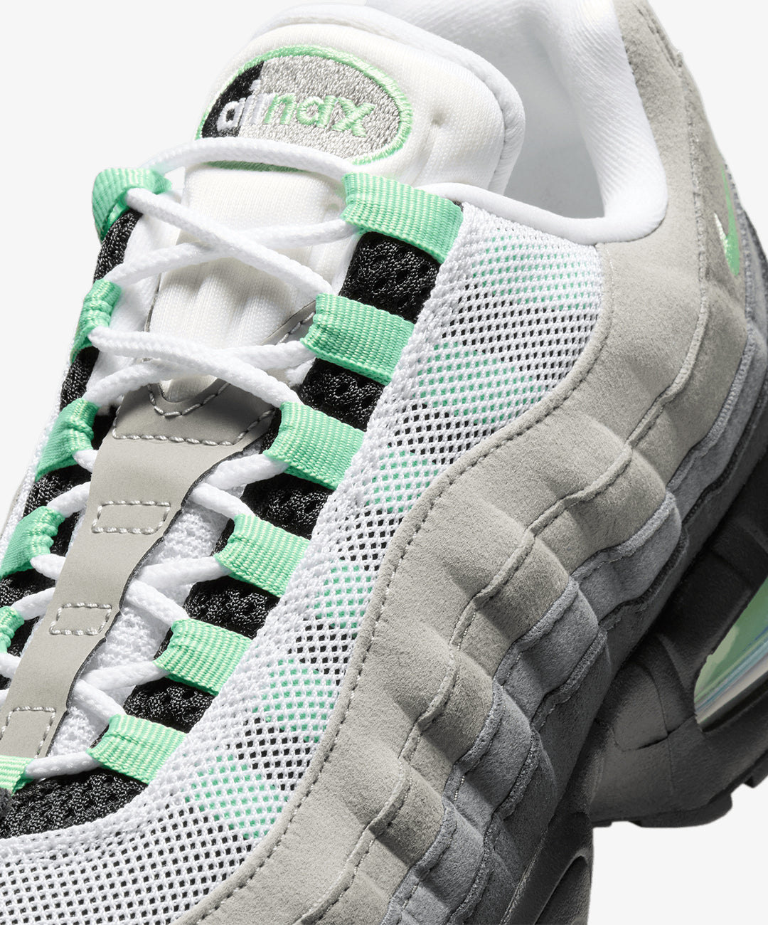Nike | AIR MAX 95 BIG BUBBLE { BLACK/FRESH MINT WHITE/MEDIUM GREY