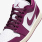 JORDAN | AIR JORDAN 1 LOW { WHITE/BORDEAUX-SAIL