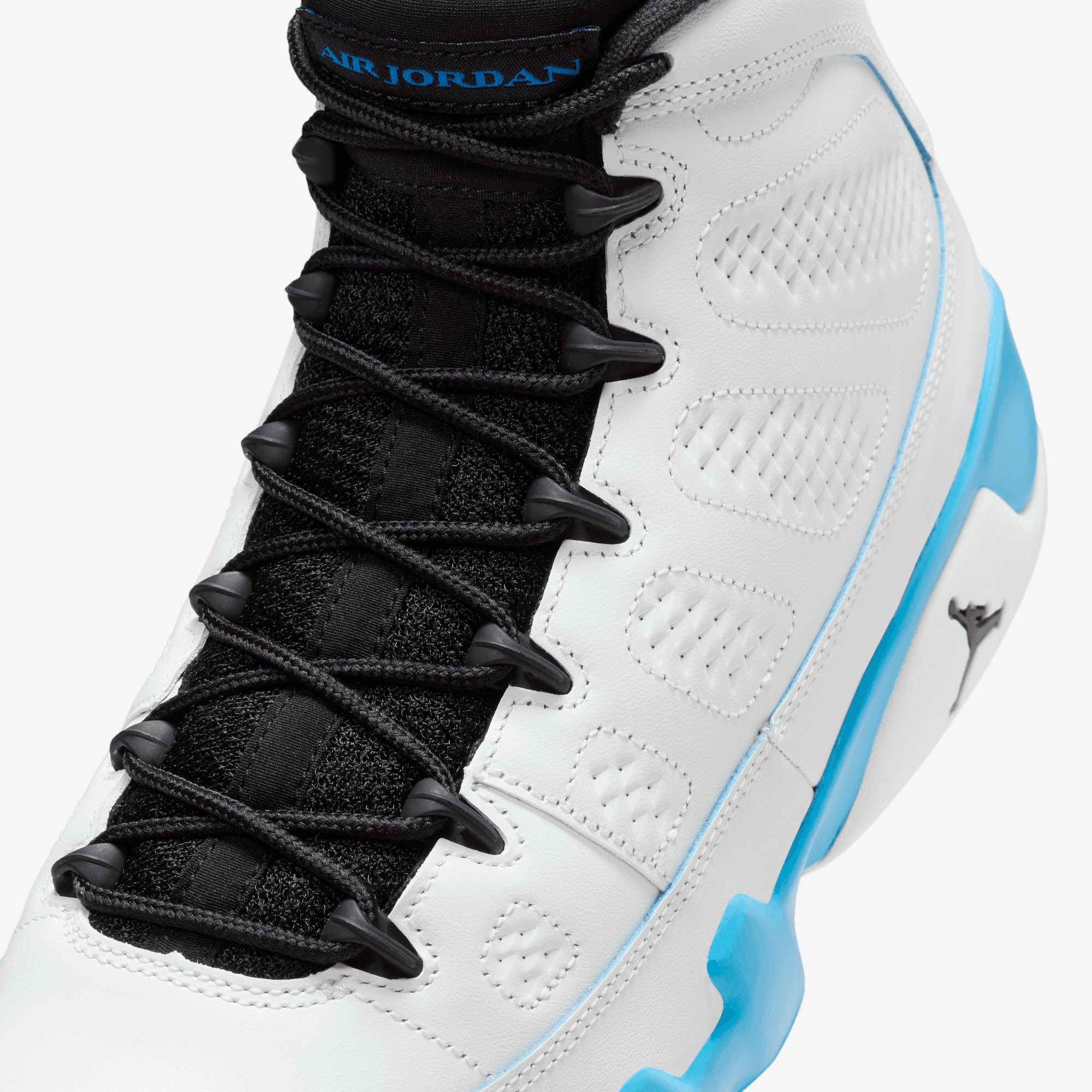 Jordan | AIR JORDAN 9 RETRO { SUMMIT WHITE/BLACK-DK POWDER BLUE