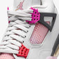 JORDAN | AIR JORDAN 4 RETRO "COMIC" { OFF WHITE/FIRE PINK-ANTHRACITE
