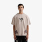 F A R A K | BARAAT BLOCK PRINTED TSHIRT { BEIGE BROWN