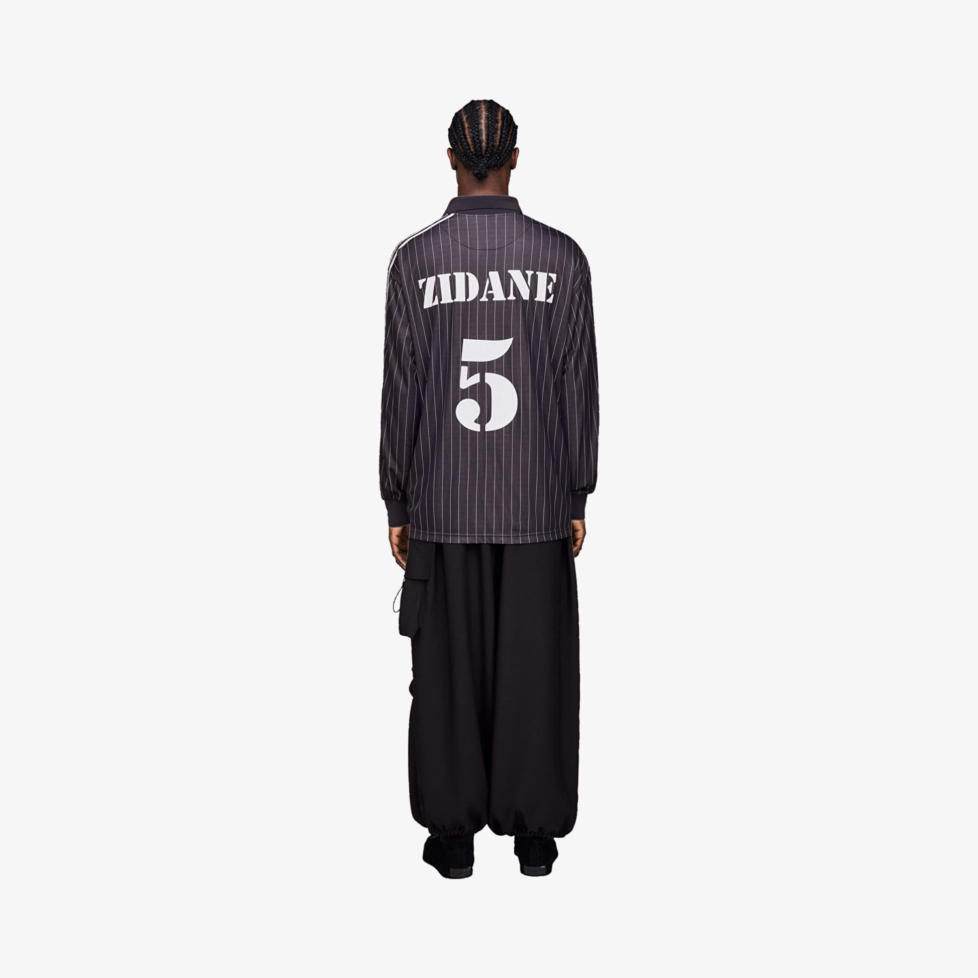 Y-3 | Y-3 ZINEDINE ZIDANE SOCCER LONG SLEEVE JERSEY { BLACK