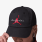 Jordan | CLUB UNSTRUCTURED ADJUSTABLE HAT { BLACK/WHITE/UNIVERSITY RED