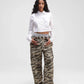 ALMOST GODS | LONG SLEEVE CROPPED SHIRT { WHITE