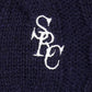 SPORTY & RICH | SRC CABLE-KNIT WOOL CASHMERE TROUSERS { NAVY