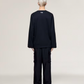 Y-3 | RAW EDGE 3-STRIPES LONG SLEEVE TEE { BLACK