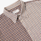 UNIVERSAL WORKS | MADISON CHECK/STRIPE STATION SHIRT { BROWN/BEIGE