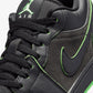 JORDAN | AIR JORDAN 1 LOW SE  { BLACK/BLACK-SCREAM GREEN-DK SMOKE GREY