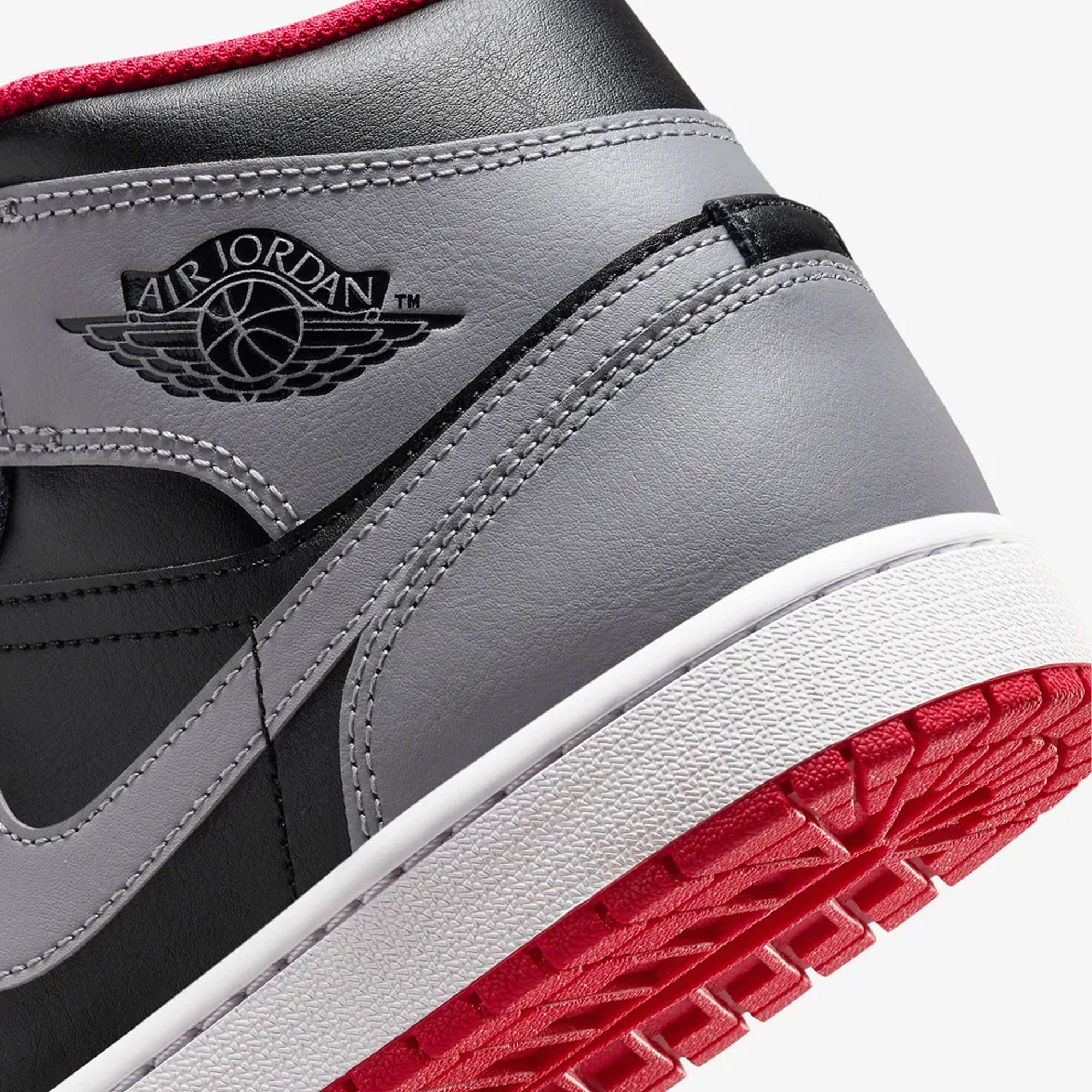 air jordan 1 mid black grey and white