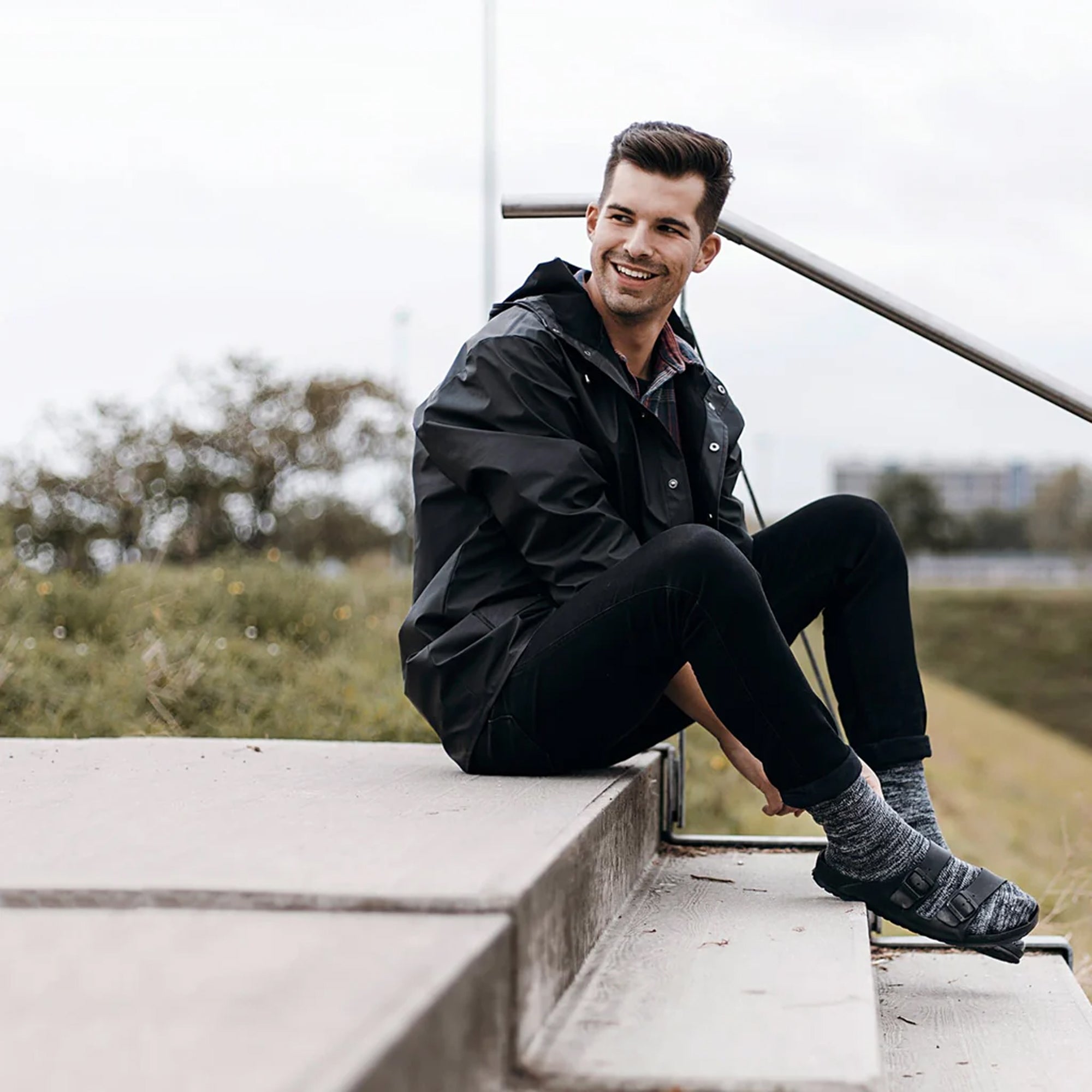 Buy Black Brikenstock Arizona Essentials Shoes for Men Online