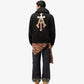 ALMOST GODS | SHATTERED ALPHA CROSS HOODIE { BLACK