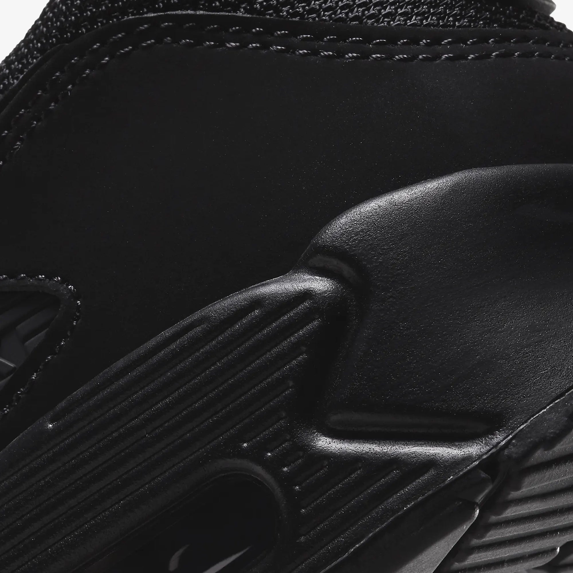 air max 90 black leather on feet