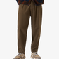 UNIVERSAL WORKS | COMFORT MOLESKIN PLEATED TRACK PANT { KHAKI