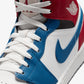 JORDAN | AIR JORDAN 1 MID {TRUE BLUE/SUMMIT WHITE-VARSITY RED-BLACK
