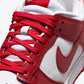 NIKE | DUNK LOW SE { WHITE/UNIVERSITY RED-WHITE