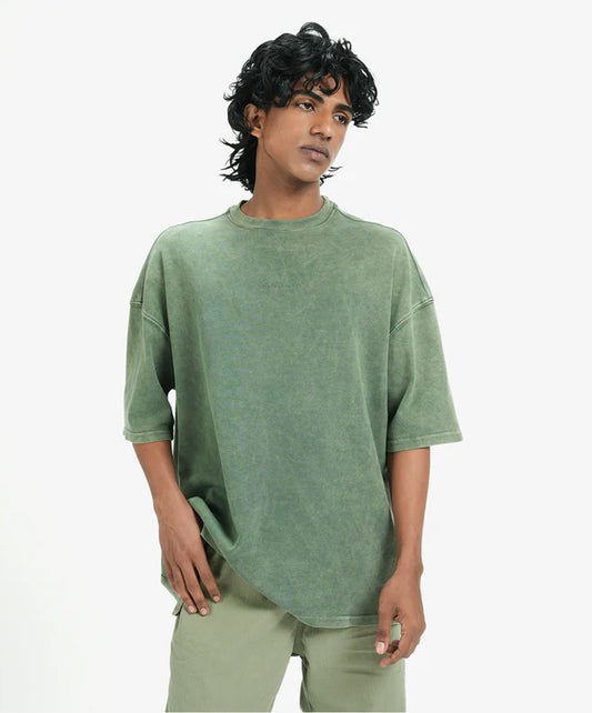 Superkicks | SIGNATURE WASHED TEE { OLIVE GREEN