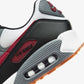 Nike | AIR MAX 90  { WHITE/TEAM RED-COOL GREY-BLACK