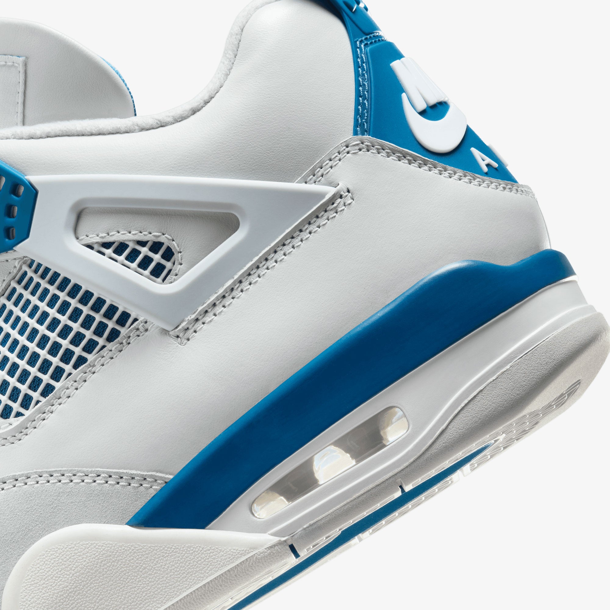 Jordan | AIR JORDAN 4 RETRO { OFF WHITE/MILITARY BLUE-NEUTRAL GREY