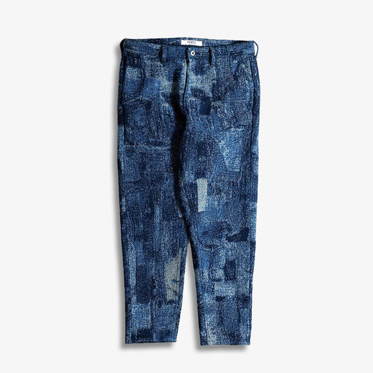 FDMTL | JACQUARD BORO PANTS RINSE - BORO { INDIGO