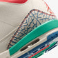 JORDAN | AIR JORDAN 3 RETRO "PLAY YOUR WAY" (GS) { CHALK/TRACK RED-TRUE BLUE-KINETIC GREEN
