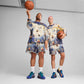 PUMA | X DYLAN EXHIBIT PRINTED TERRY SHORT { VIVID BLUE