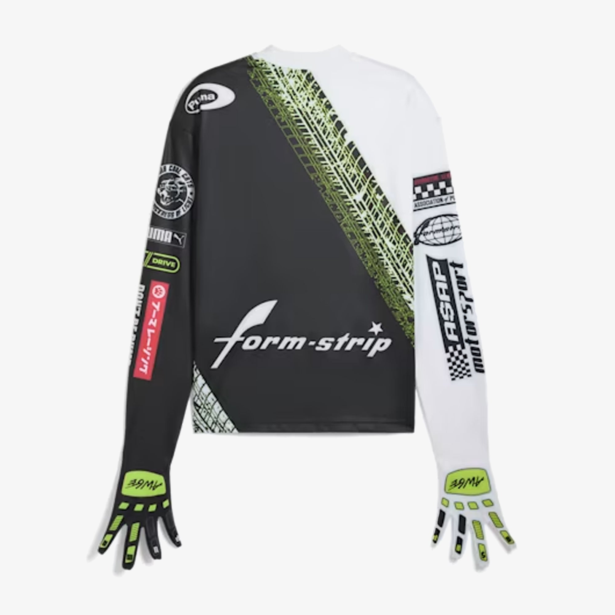 PUMA ASAP ROCKY ロンT PUMA |X A$AP ROCKY TIRE LONG SLEEVE TEE WITH GLOVES { PUMA WHITE