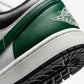JORDAN | AIR JORDAN 1 LOW { BLACK/SUMMIT WHITE-GORGE GREEN