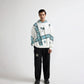 F A R A K | COSMIC BLOCKPRINT HOODIE { WHITE