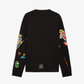 PUMA | SWISH N' INK LONG SLEEVE OVERSIZED BASKETBALL TEE { BLACK