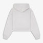 SPORTY & RICH | NY CREST CROPPED HOODIE { GRAY/GOLD