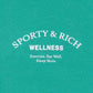 SPORTY & RICH | WELLNESS STUDIO CROPPED HOODIE { SPRING GREEN/WHITE