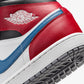 JORDAN | AIR JORDAN 1 MID {TRUE BLUE/SUMMIT WHITE-VARSITY RED-BLACK