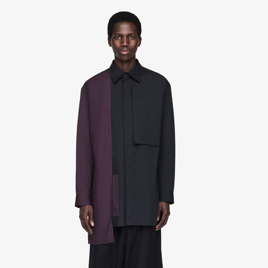 Y-3 | SPORTY COTTON SHIRT { BLACK
