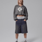 JORDAN | BROOKLYN WOVEN LONG-SLEEVE GRAPHIC PULLOVER { OLIVE GREY/SAIL