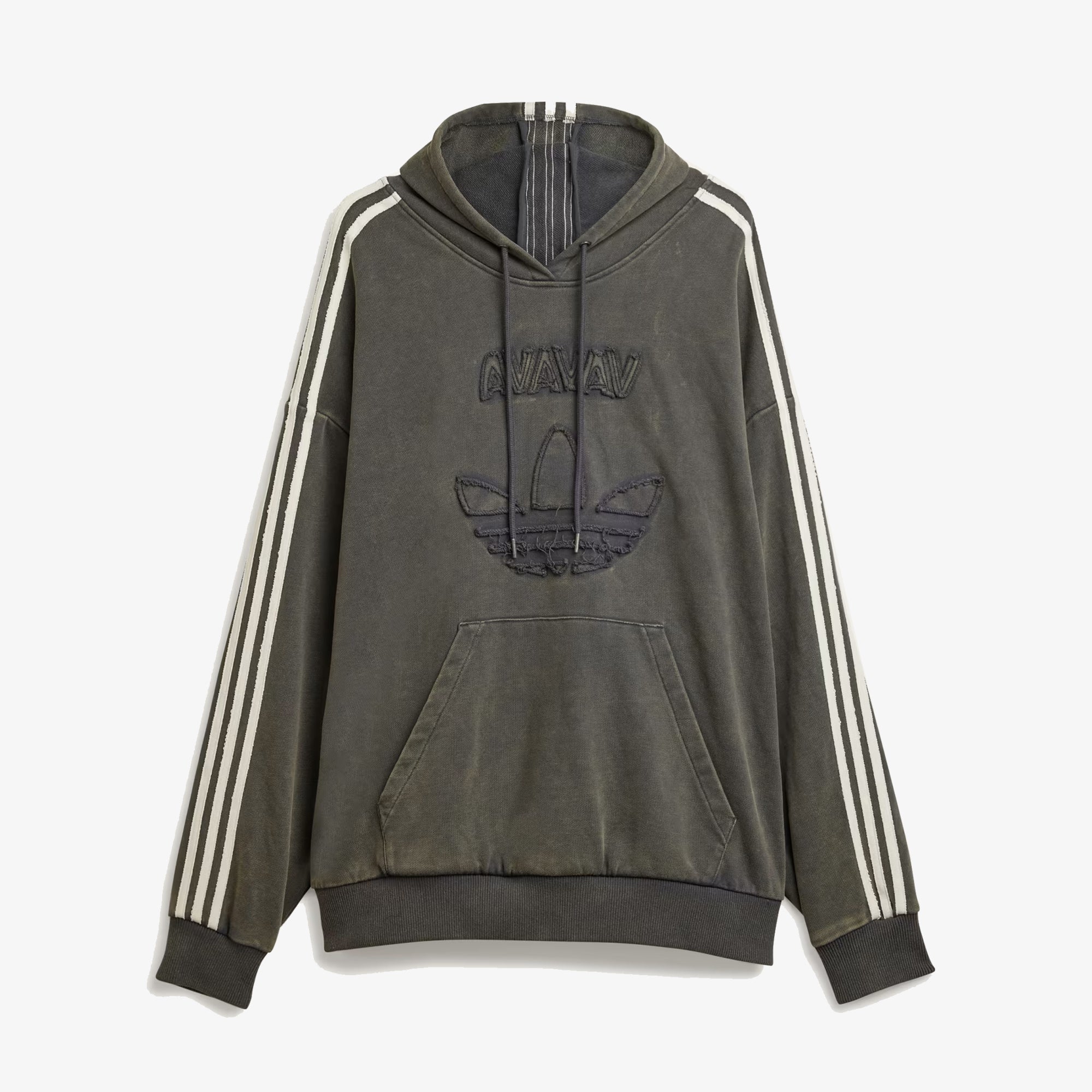 ADIDAS ORIGINALS | AVAVAV SHOULDERLESS HOODIE { CARBON – Superkicks