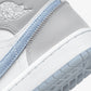 JORDAN | AIR JORDAN 1 MID { WHITE/ALUMINUM-WOLF GREY