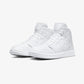 JORDAN | AIR JORDAN 1 MID { WHITE/WHITE-WHITE