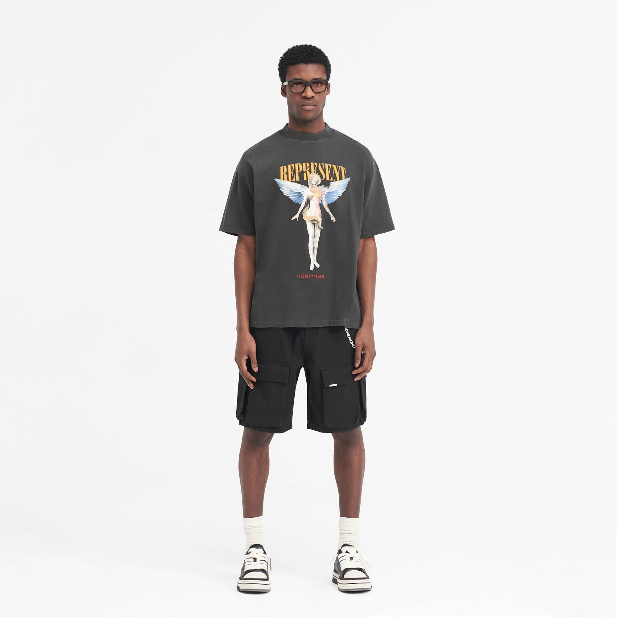 Represent | REBORN T-SHIRT { AGED BLACK – Superkicks