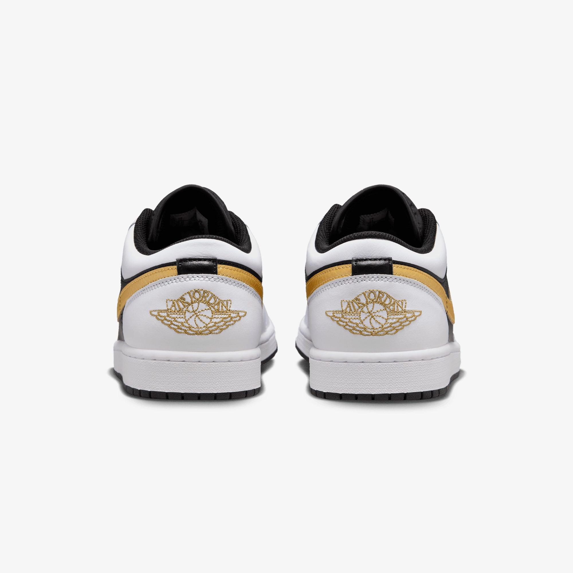 Buy White, Metallic & Gold Black Air Jordan 1 Low Shoes Online