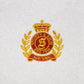 SPORTY & RICH | NY CREST CROPPED HOODIE { GRAY/GOLD