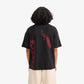F A R A K | BY MY SIDE BLOCK PRINT T-SHIRT { BLACK/BLACK